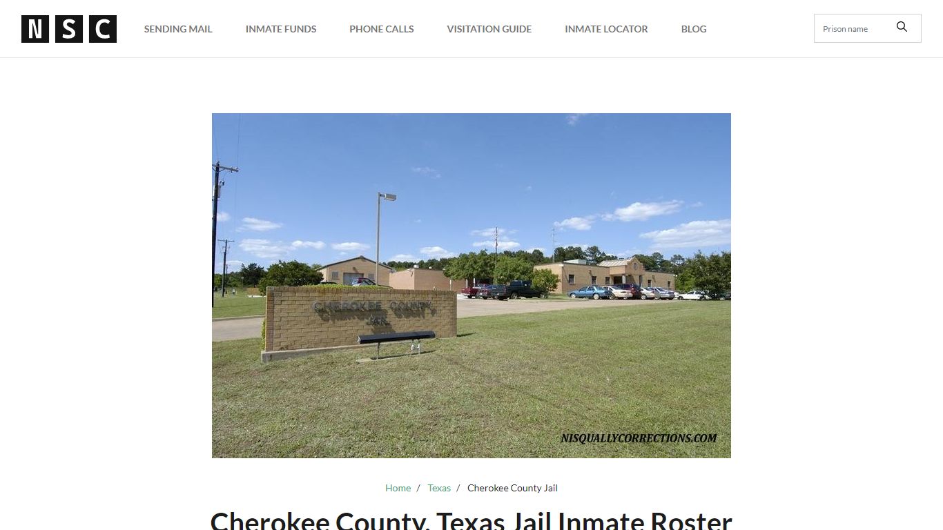 Cherokee County, Texas Jail Inmate List