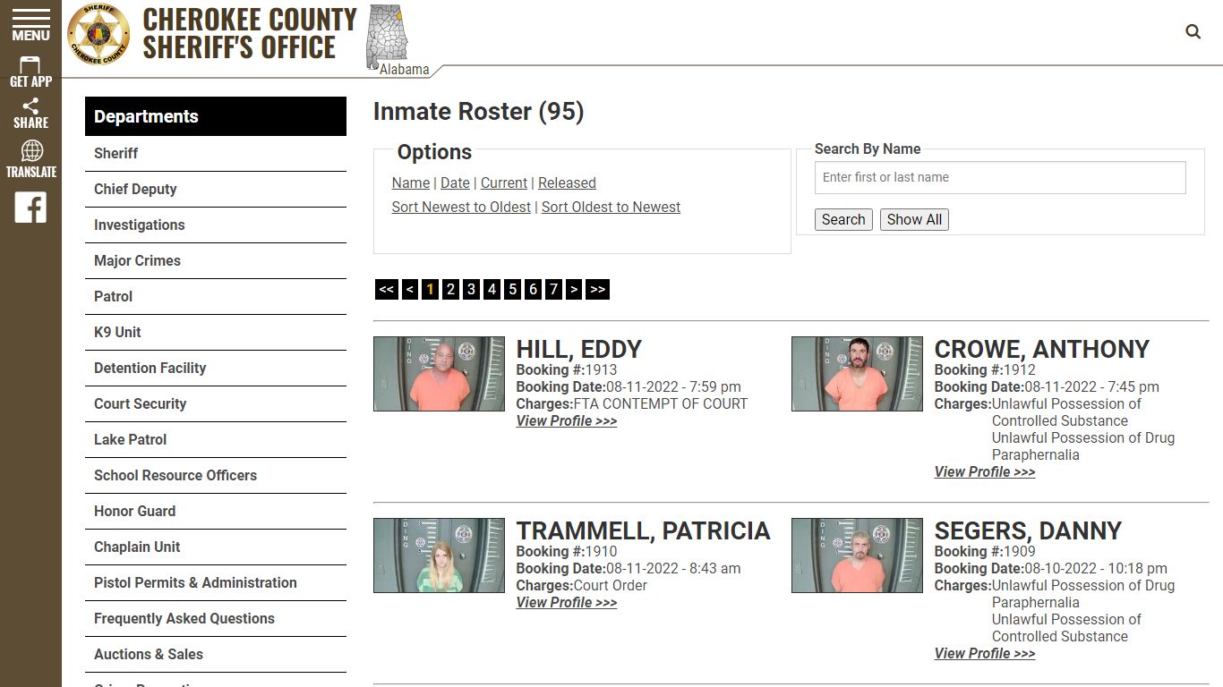 Inmate Roster - Cherokee County Sheriff AL